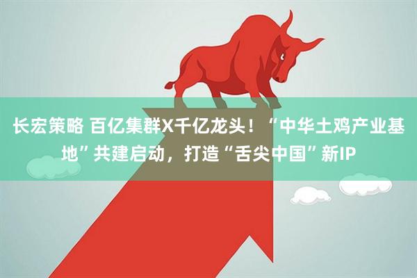 长宏策略 百亿集群X千亿龙头！“中华土鸡产业基地”共建启动，打造“舌尖中国”新IP